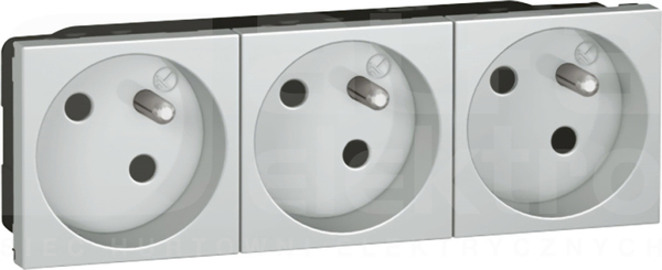 M45 3x2P+Z 45 aluminium Gniazdo zacisk automat.