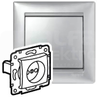 VALENA 2P aluminium Gniazdo