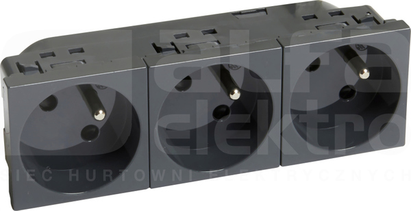M45 3X2P+Z antracyt Gniazdo zacisk automat.