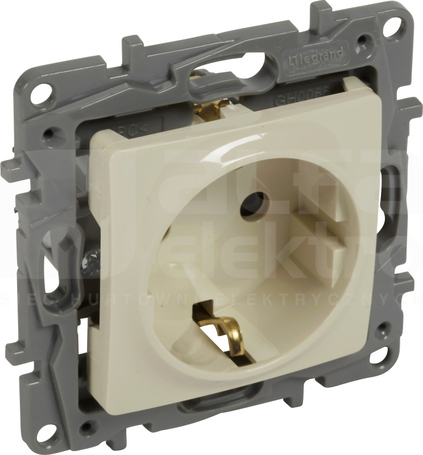 NILOE2 SCHUKO 2P+Z 16A kremowy Gniazdo