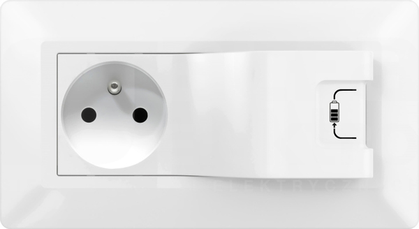 VALENA LIFE 2P+Z/USB biały Gniazdo