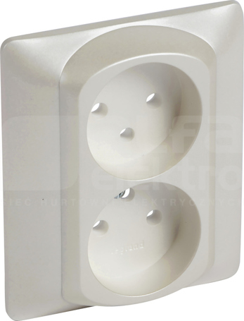 SISTENA/L 2x2P+Z natura pearl Plakietka gniazda