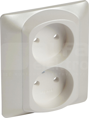 SISTENA/L 2x2P natura pearl Plakietka gniazda
