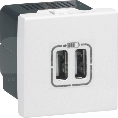 M45 2XUSB biały Gniazdo zasilające