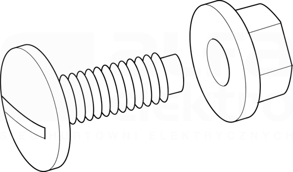 DLPC M8x20 Śruba z nakrętką