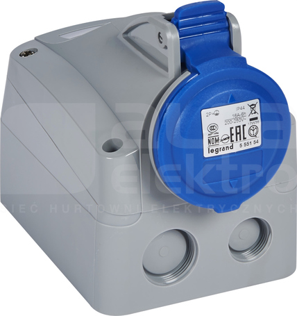 16A 2P+Z 230V IP44 Gniazdo stałe