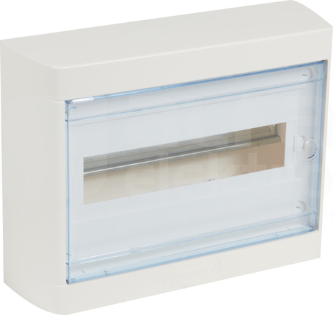 NEDBOX 1x12 Rozdzielnica natynkowa drzwi przezroczyste