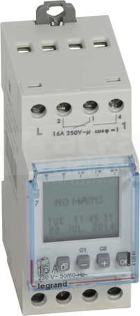 ALPHAREX D22 230V 2mod Programator cyfrowy tygodniowy dwukanałowy