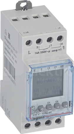 ALPHAREX D22 230V 2mod Programator cyfrowy astronomiczny dwukanałowy