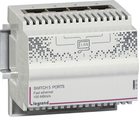 MSD 10/10MBIT kat.5 Switch na szynę DIN