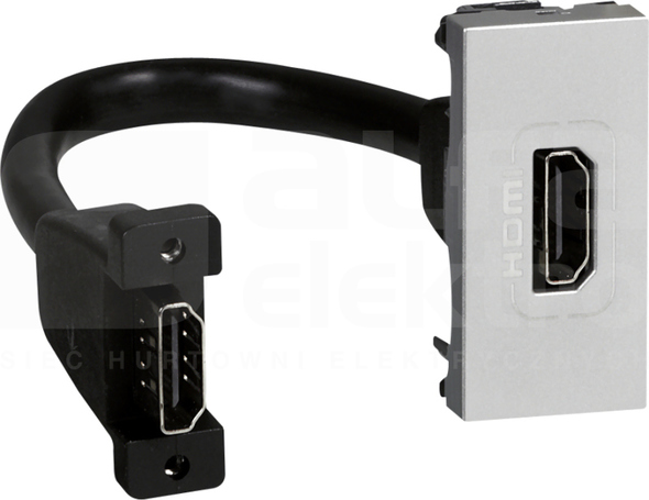 M45 HDMI A aluminium Gniazdo z przewodem