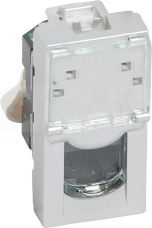 M45 1M 1xRJ45 UTP kat.5e aluminium Gniazdo teleinformatyczne