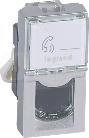 M45 1M 1xRJ45 UTP kat.6 aluminium Gniazdo teleinformatyczne