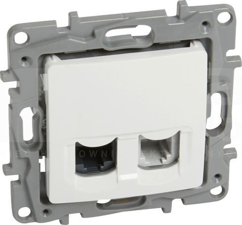 NILOE2 RJ11+RJ45 kat.6 UTP biały Gniazdo komputerowe