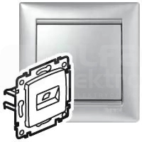 VALENA 2xRJ45 kat.6 UTP aluminium Gniazdo komputerowe