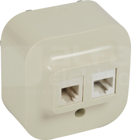 FORIX 1xRJ11+1xRJ45 kremowy Gniazdo komputerowe