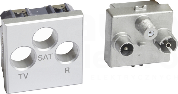 AXOLUTE aluminium Gniazdo TV-RD-SAT