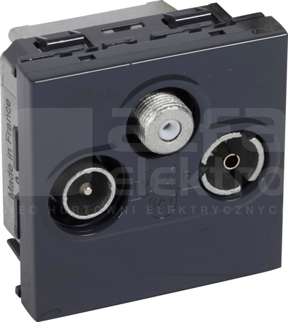 M45 TV-RD-SAT antracyt Gniazdo zacisk automat.