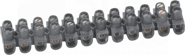 NYLBLOC 4mm/12ZAC czarny Listwa zaciskowa
