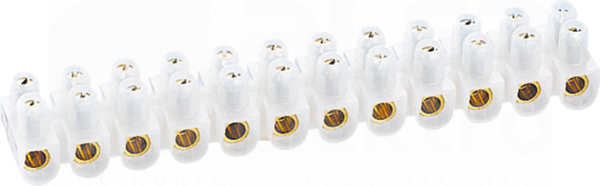 NYLBLOC 10mm/12ZAC biały Listwa zaciskowa