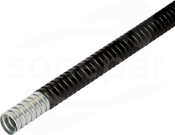 SILVYN FCE-V0 12/10.0X14.0 BK Metalowy peszel ochronny z płaszczem UV