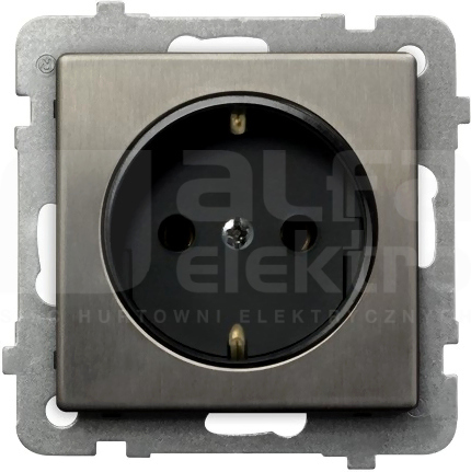 SONATA 2P+Z SCHUKO IP20 stal inox Gniazdo pojedyncze