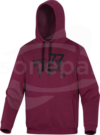 LECCO L Bordowo-czarny Bluza Sweat