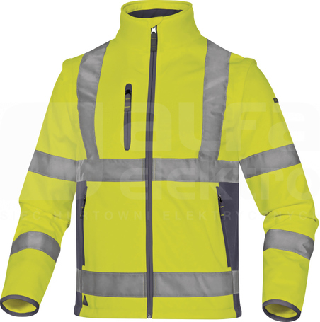 MOONLIGHT 2 żółty fluo szary XL Kurtka softshell ostrzeg.wodoodp-oddych.