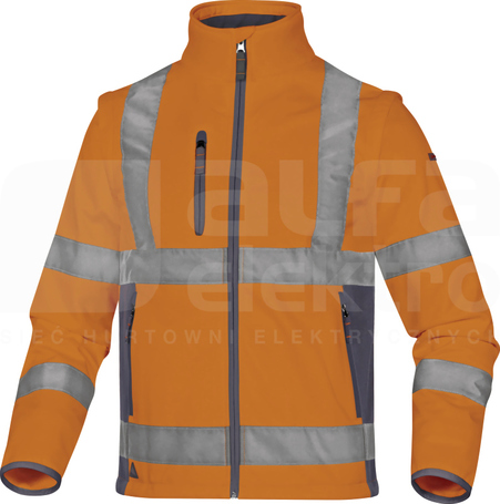 MOONLIGHT 2 pomarańczowy fluo szary XL Kurtka softshell ostrzeg.wodoodp-oddych.