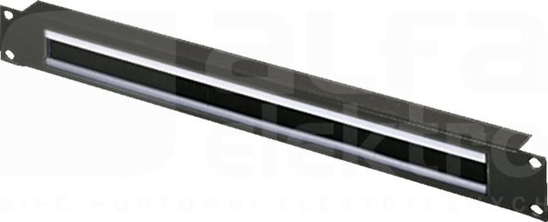 1U RAL9005 Panel przelotowy do kabli