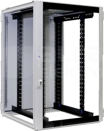 DK TS IT 800x1200x800 24U Szafa drzwi szklane pełne metalowa