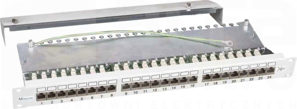 DNW-PPL/19H1/16RJ45/5E/S/00 Panel krosowy 19 kat.5e