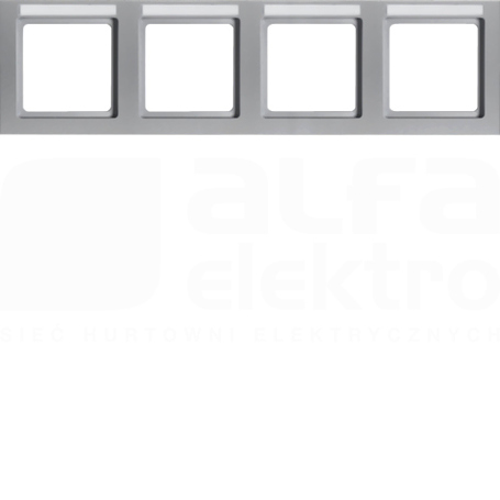 Q.3 aluminium aksamit Ramka 4-krotna pozioma z polem opisowym