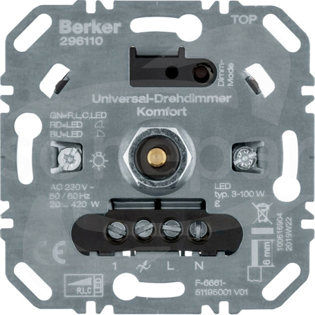 ONE R/L/C 20-420W LED 3-100W Mech.ściemniacza obrotowy