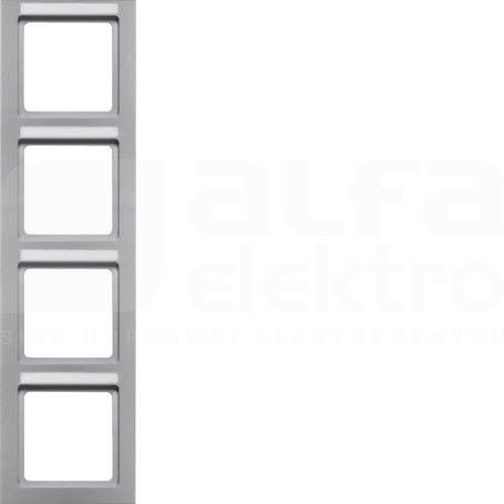 Q.3 aluminium aksamit Ramka 4-krotna pionowa z polem opisowym