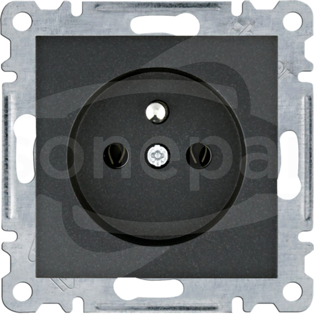 LUMINA 2P+Z 250V 16A czarny Gniazdo zasilające z uziemieniem
