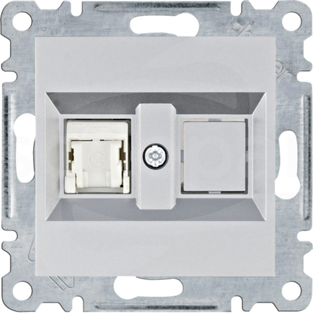 LUMINA 1xRJ45 UTP kat.5e srebrny Gniazdo komputerowe