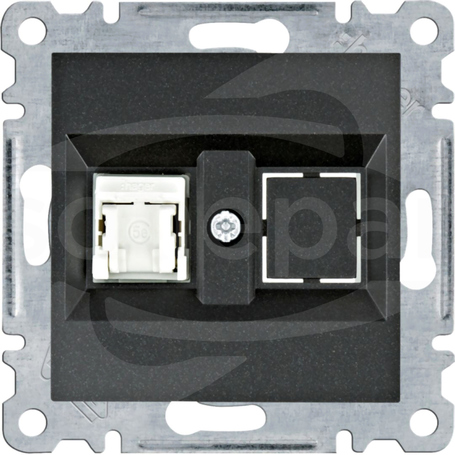 LUMINA 1xRJ45 UTP kat.5e czarny Gniazdo komputerowe