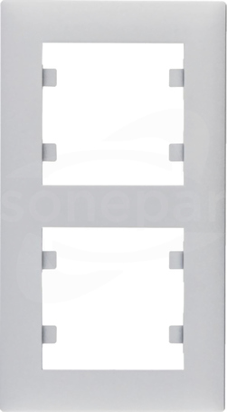 LUMINA INTENSE srebrny Ramka 2-krotna pionowa