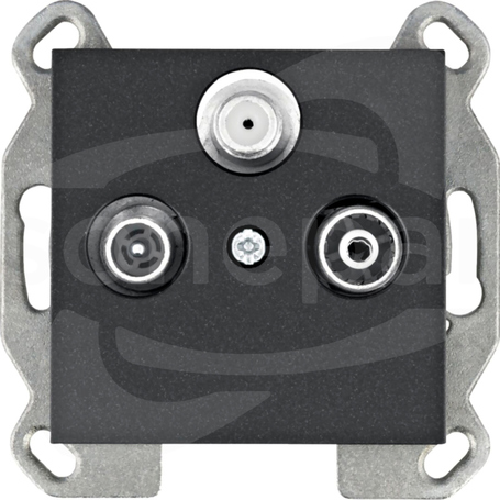 LUMINA czarny Gniazdo RTV-SAT standard