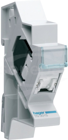Patch moduł kat.5e FTP 1xRJ45 Gniazdo RJ45 na szynę