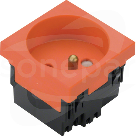 EER1339010 2P+Z 33D 45x45mm czerwony Gniazdo 1-krotne