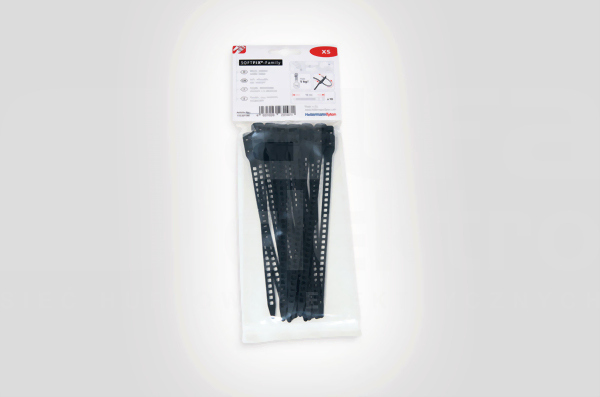 SOFTFIX XS-TPU-BK 180x7,0 czarny (16szt) Opaska kablowa rozpinalna