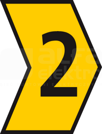 HGDC1-3 2-PVC-YE żółty Oznacznik