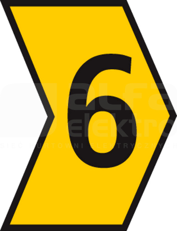HGDC2-5 6-PVC-YE żółty Oznacznik