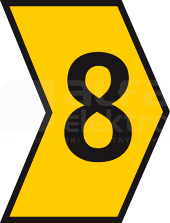 HGDC2-5 8-PVC-YE  żółty Oznacznik