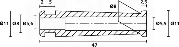 HV2206-PVC-FR-BK czarny Odgiętka