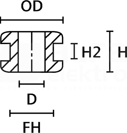 HV1204-PVC-FR-BK czarny Przelotka