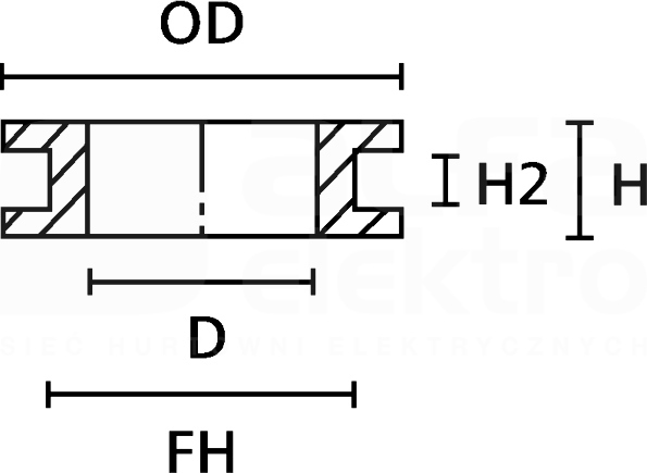 HV1302-PVC-FR-BK czarny Przelotka