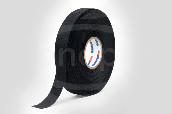 HTAPE-PROTECT300-PET-BK czarna Taśma techniczna tkaninowa